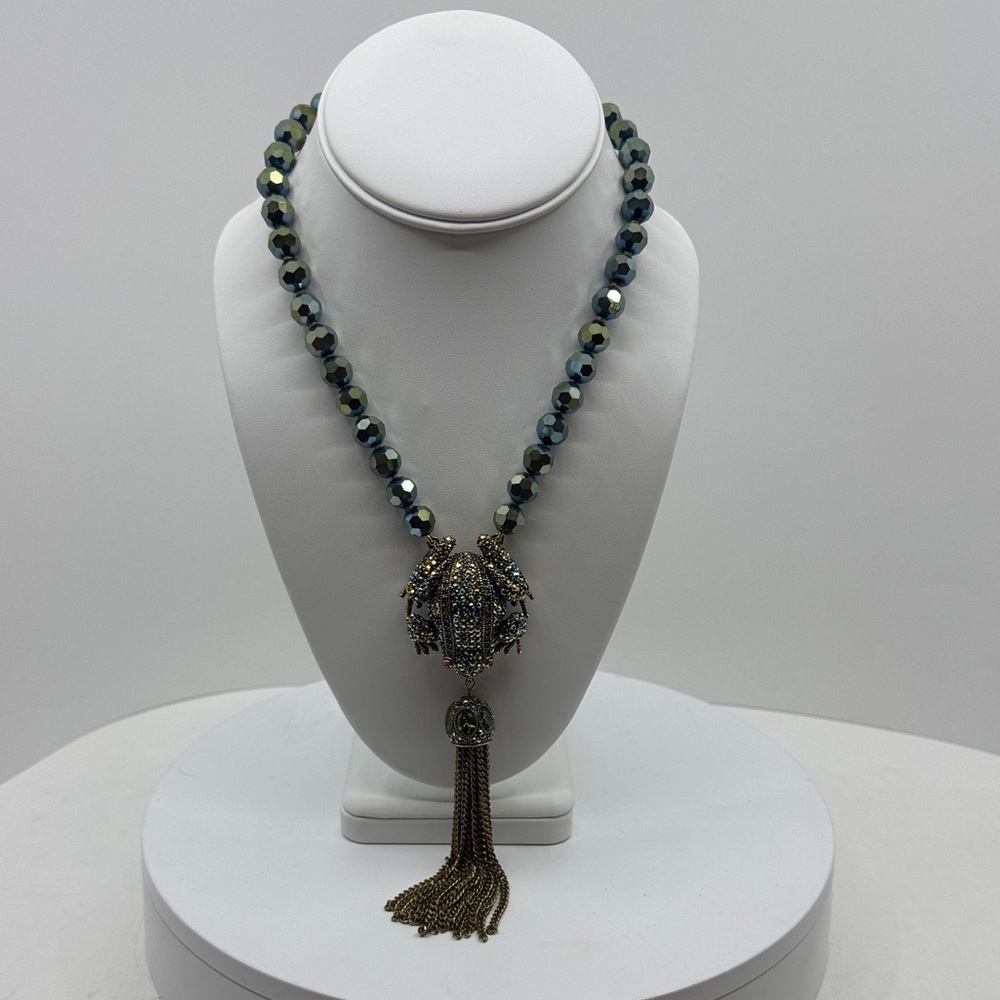 Heidi Daus Toad-ally Fabulous Frog Necklace